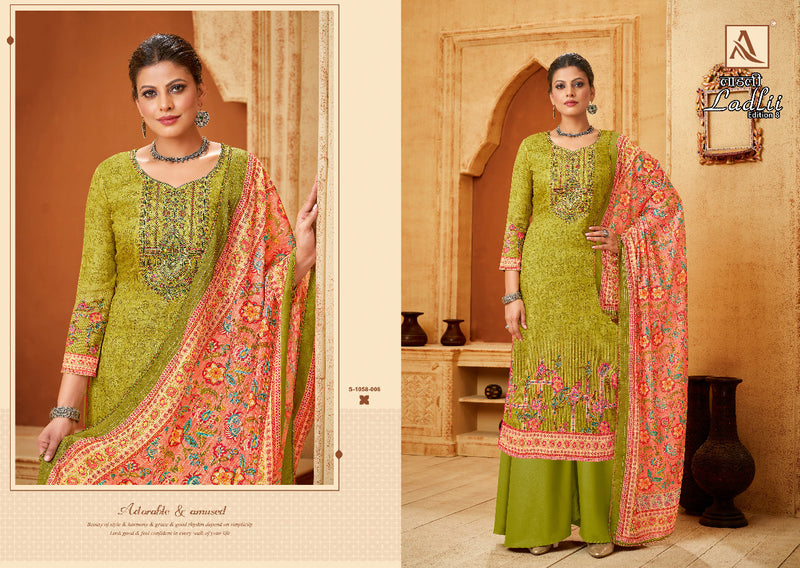 Alok Suit Ladlii Vol 2 Pure Cotton With Heavy Fancy Work Stylish Designer Casual Look Salwar Kameez