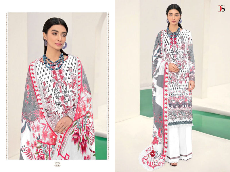 Deepsy Suit Cheveron lawn 22 Pure Cotton With Fancy Work Stylish Designer Casual Look Pakistani Fancy Salwar Kameez