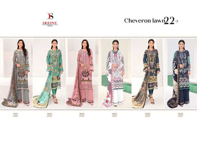 Deepsy Suit Cheveron lawn 22 Pure Cotton With Fancy Work Stylish Designer Casual Look Pakistani Fancy Salwar Kameez