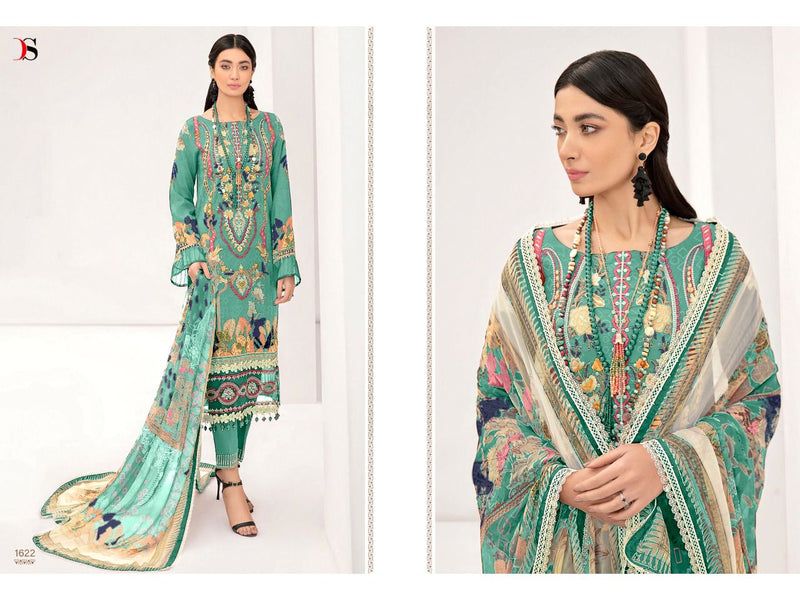 Deepsy Suit Cheveron lawn 22 Pure Cotton With Fancy Work Stylish Designer Casual Look Pakistani Fancy Salwar Kameez