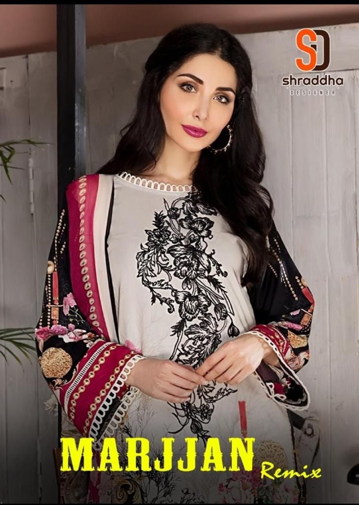 Sharaddha Designs Marjaan Pure Cotton With Beautiful Work Stylish Designer Pakistani Salwar Kameez