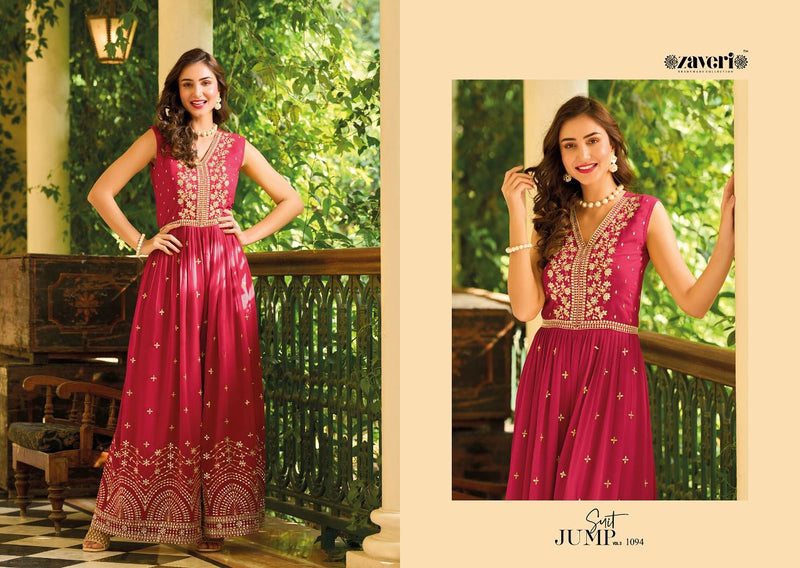 Zaveri Jumpsuit Vol 3 Georgette With Beautiful Heavy Embroidery Work Stylish Designer Fancy Kurti