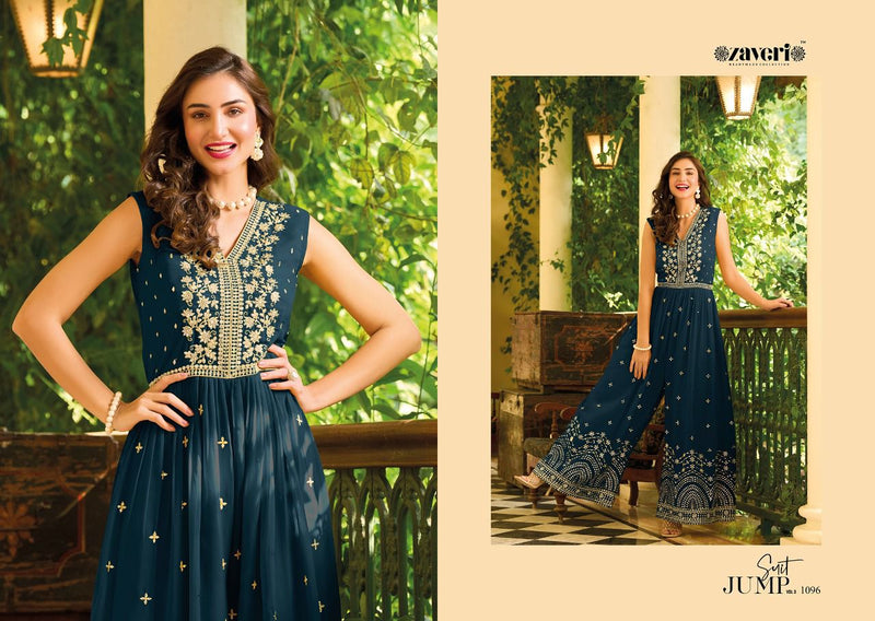 Zaveri Jumpsuit Vol 3 Georgette With Beautiful Heavy Embroidery Work Stylish Designer Fancy Kurti