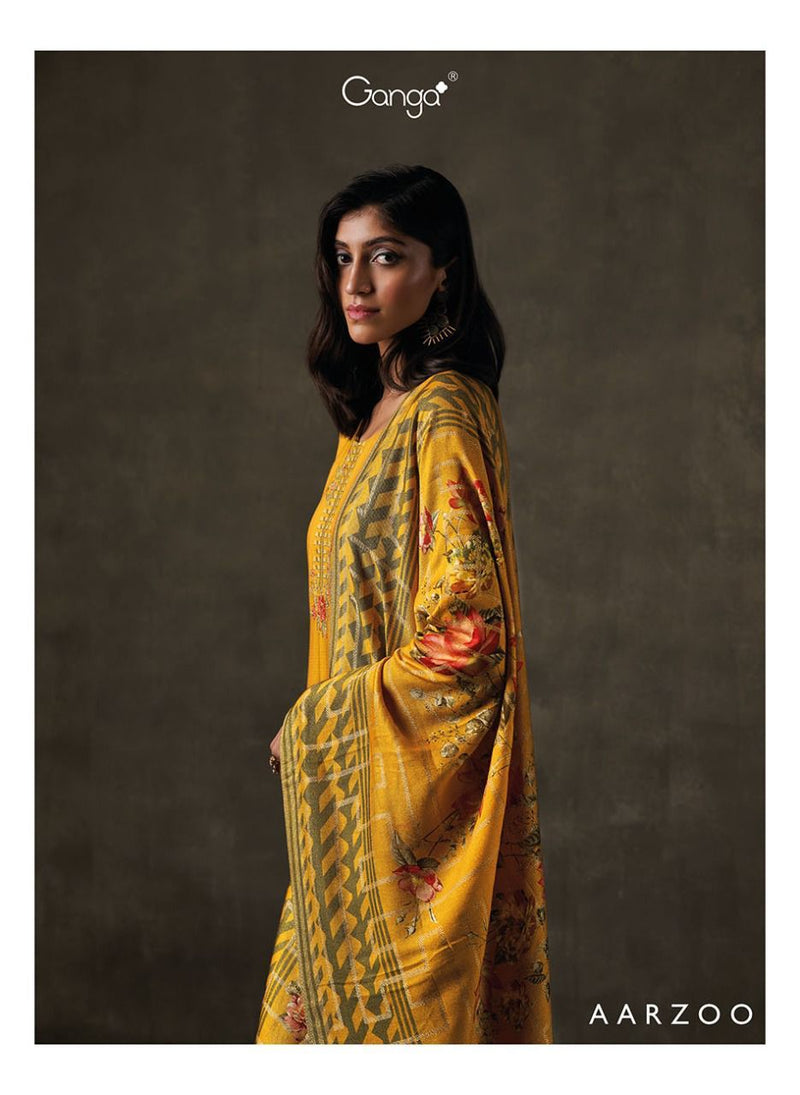Ganga Aarzoo C 1199 To 1204 Pashmina With Beautiful Work Stylish Designer Festive Wear Salwar Suits