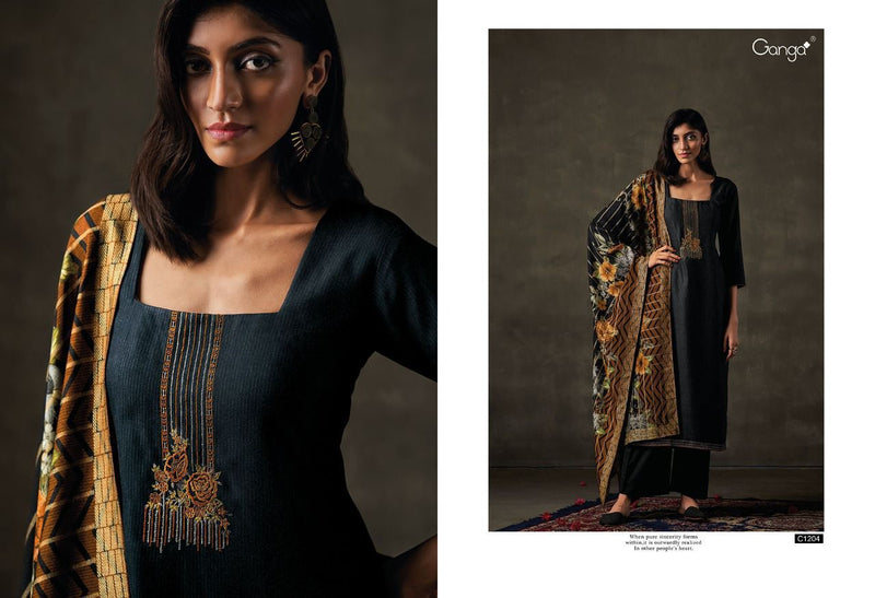 Ganga Aarzoo C 1199 To 1204 Pashmina With Beautiful Work Stylish Designer Festive Wear Salwar Suits