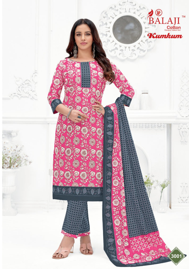 Balaji Kum Kum Vol 30 Pure Cotton With Beautiful Work Stylish Designer Casual Look Salwar Suit