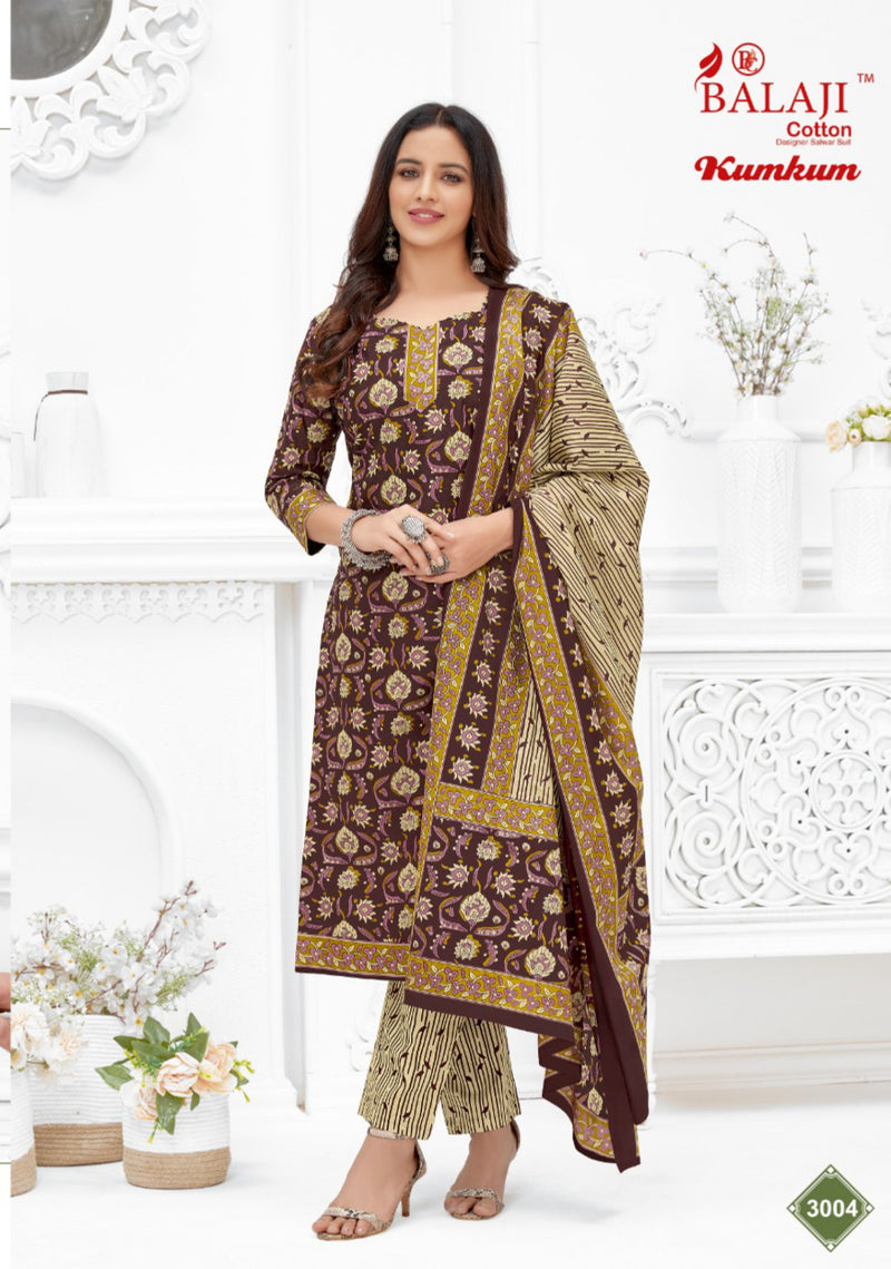 Balaji Kum Kum Vol 30 Pure Cotton With Beautiful Work Stylish Designer Casual Look Salwar Suit