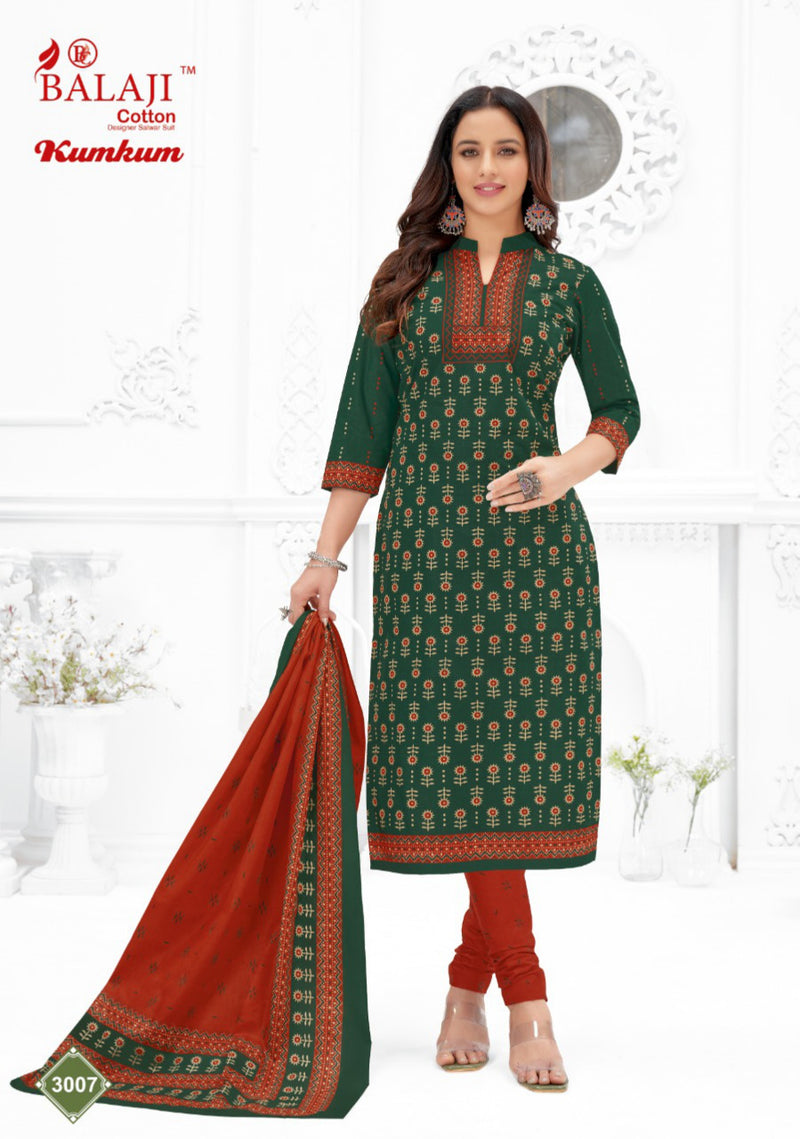 Balaji Kum Kum Vol 30 Pure Cotton With Beautiful Work Stylish Designer Casual Look Salwar Suit