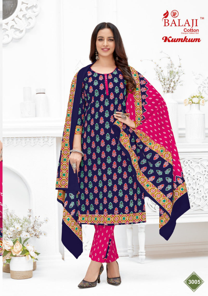 Balaji Kum Kum Vol 30 Pure Cotton With Beautiful Work Stylish Designer Casual Look Salwar Suit