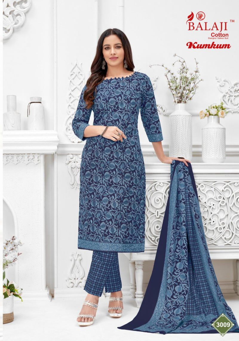 Balaji Kum Kum Vol 30 Pure Cotton With Beautiful Work Stylish Designer Casual Look Salwar Suit