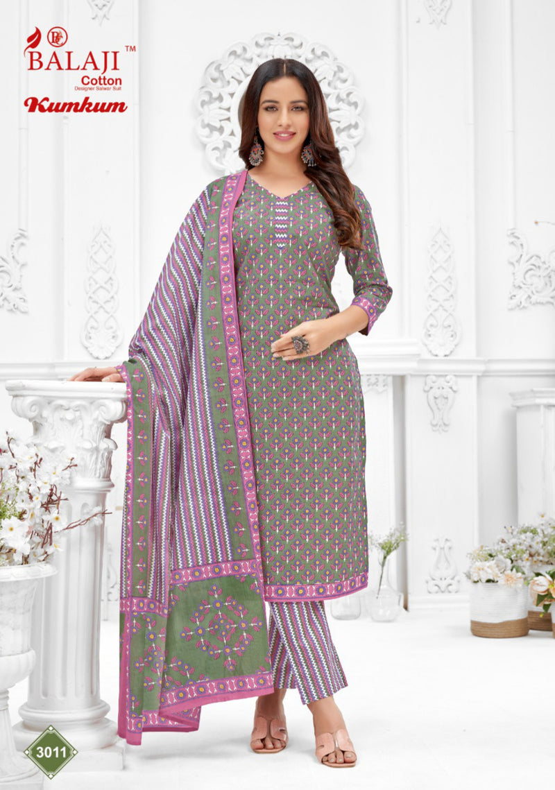 Balaji Kum Kum Vol 30 Pure Cotton With Beautiful Work Stylish Designer Casual Look Salwar Suit
