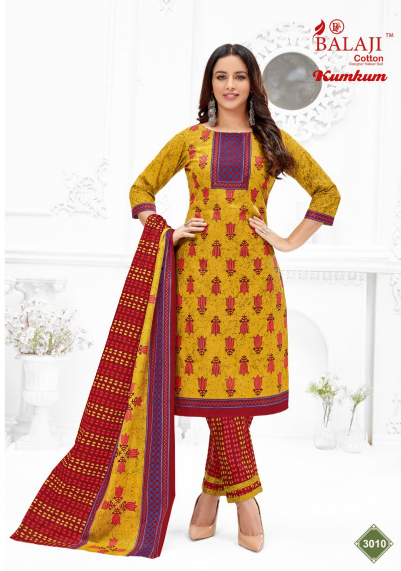 Balaji Kum Kum Vol 30 Pure Cotton With Beautiful Work Stylish Designer Casual Look Salwar Suit