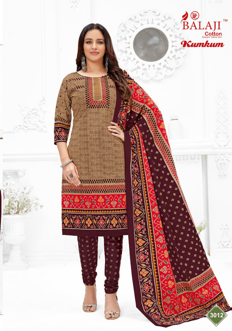 Balaji Kum Kum Vol 30 Pure Cotton With Beautiful Work Stylish Designer Casual Look Salwar Suit