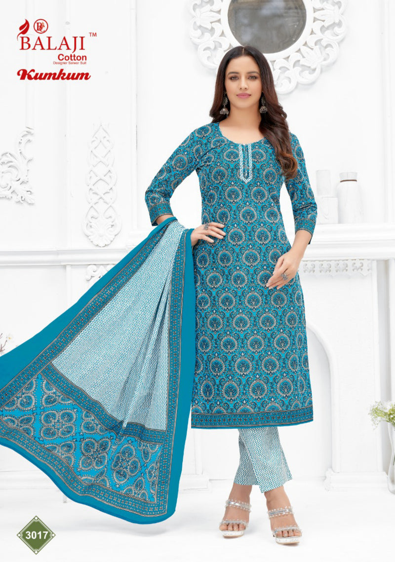 Balaji Kum Kum Vol 30 Pure Cotton With Beautiful Work Stylish Designer Casual Look Salwar Suit
