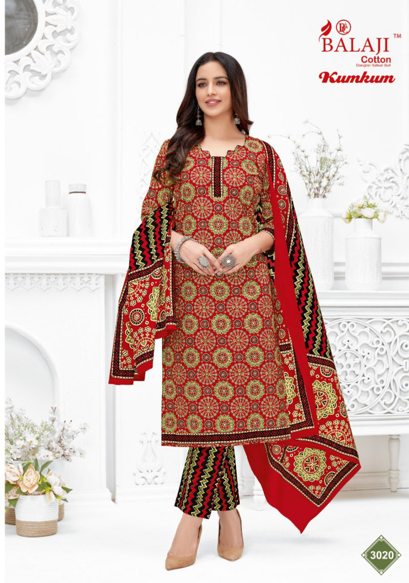 Balaji Kum Kum Vol 30 Pure Cotton With Beautiful Work Stylish Designer Casual Look Salwar Suit