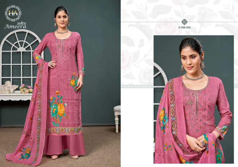 Harshit Fashion Ameera Pure Cotton With Beautiful Work Stylish Designer Festive Wear Salwar Kameez