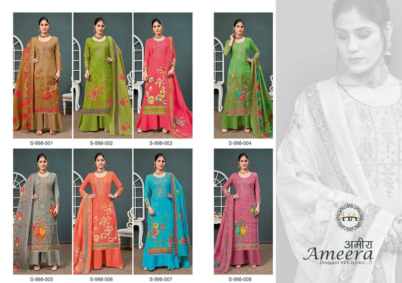 Harshit Fashion Ameera Pure Cotton With Beautiful Work Stylish Designer Festive Wear Salwar Kameez