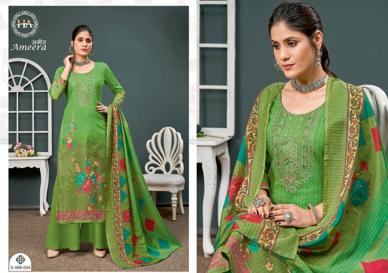 Harshit Fashion Ameera Pure Cotton With Beautiful Work Stylish Designer Festive Wear Salwar Kameez