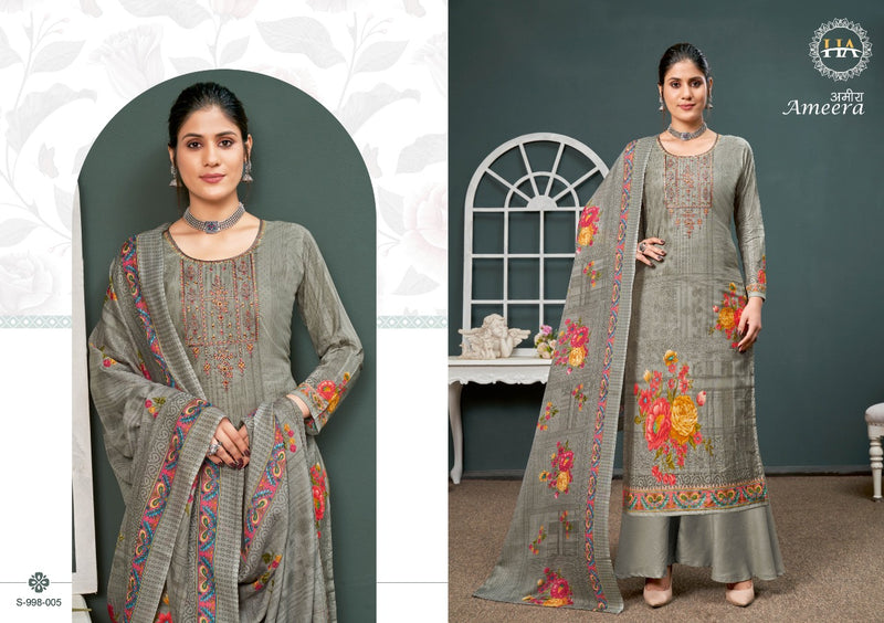Harshit Fashion Ameera Pure Cotton With Beautiful Work Stylish Designer Festive Wear Salwar Kameez