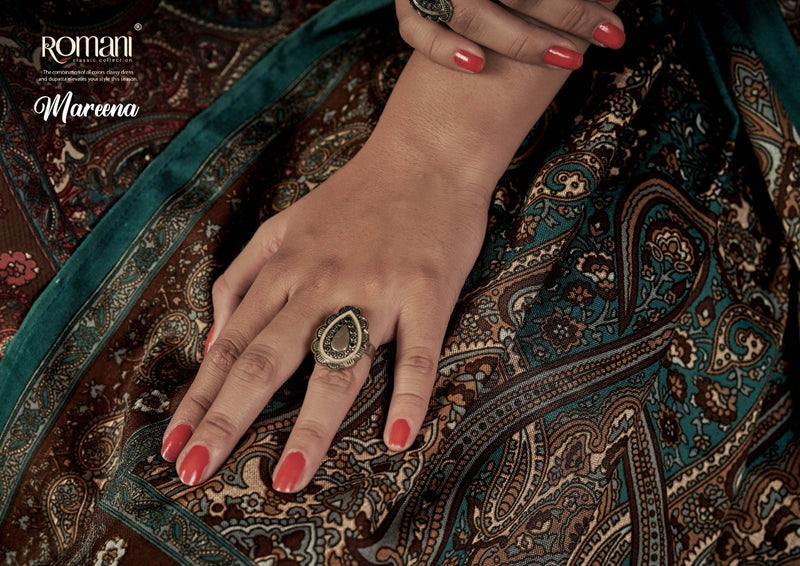 Romani Mareena Pure Cotton With Heavy Beautiful Work Stylish Designer Festive Wear Salwar Suit