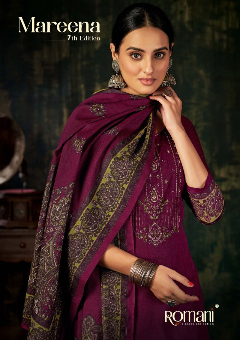Romani Mareena Pure Cotton With Heavy Beautiful Work Stylish Designer Festive Wear Salwar Suit
