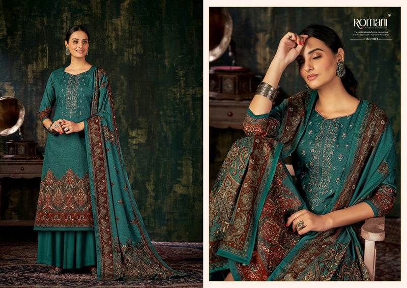 Romani Mareena Pure Cotton With Heavy Beautiful Work Stylish Designer Festive Wear Salwar Suit
