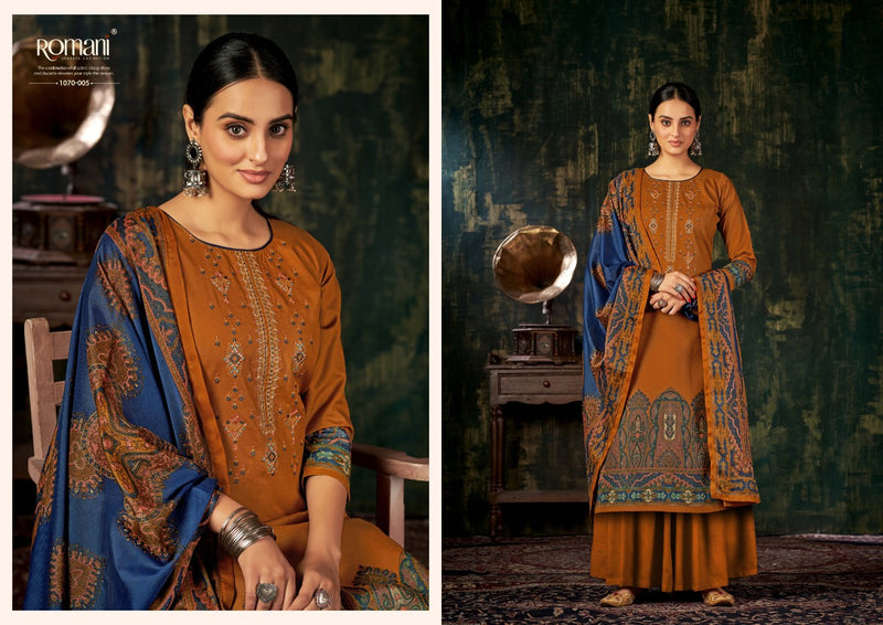 Romani Mareena Pure Cotton With Heavy Beautiful Work Stylish Designer Festive Wear Salwar Suit