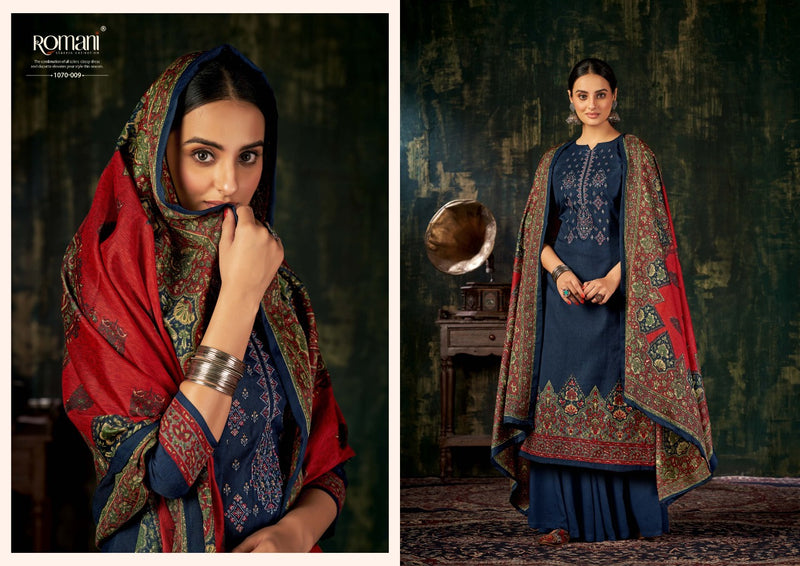 Romani Mareena Pure Cotton With Heavy Beautiful Work Stylish Designer Festive Wear Salwar Suit