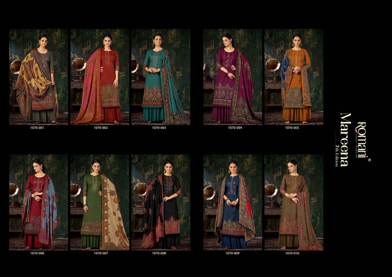 Romani Mareena Pure Cotton With Heavy Beautiful Work Stylish Designer Festive Wear Salwar Suit