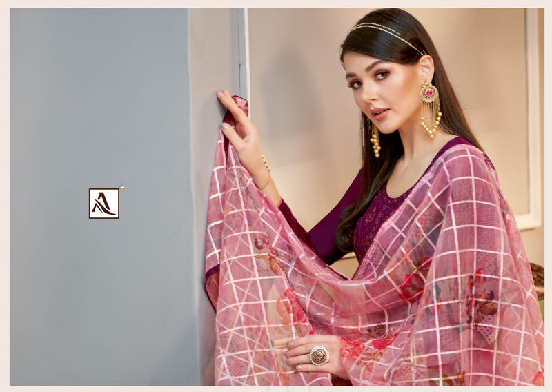 Alok Suit Zyraa Pure Cotton With Heavy Embroidery Work Stylish Designer Festive Wear Salwar Kameez