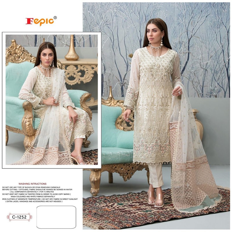 Fepic Rosemeen 1252 Georgette With Beautiful Embroidery Work Stylish Designer Pakistani Salwar Kameez