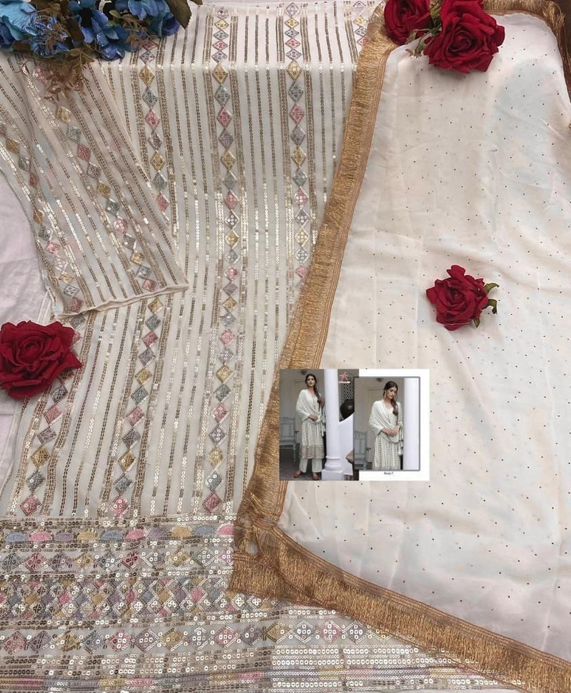 Mishaal Dno 8025 A To F Georgette With Beautiful Work Stylish Designer Festive Wear Fancy Kurti