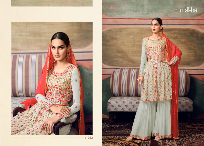 Maisha Zareen Georgette With Fancy Beautiful Work Stylish Designer Party Wear Fancy Sharara