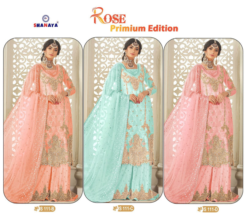 Shanaya Rose Premium S 111 Georgette With Heavy Embroidery Work Stylish Designer Party Wear Salwar Kameez