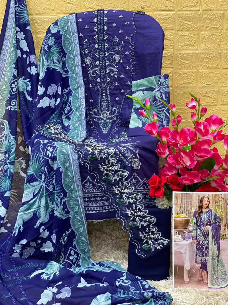 Deepsy Suit Cheveron lawn 3 Pure Cotton With Beautiful Work Stylish Designer Pakistani Salwar Kameez