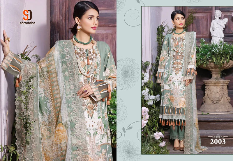 Sharaddha Firdous Lawn Cotton With Heavy Embroidery Work Stylish Designer Party Wear Pakistani Salwar Kameez