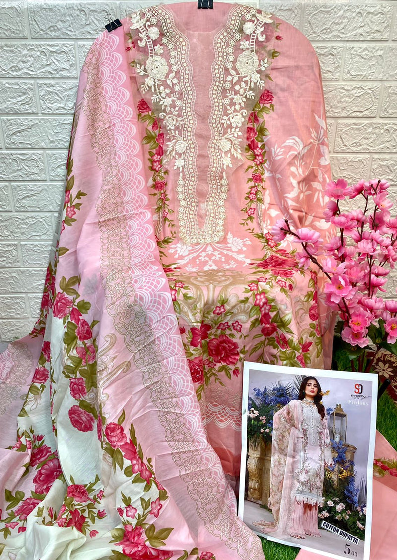 Sharaddha Firdous Lawn Cotton With Heavy Embroidery Work Stylish Designer Party Wear Pakistani Salwar Kameez