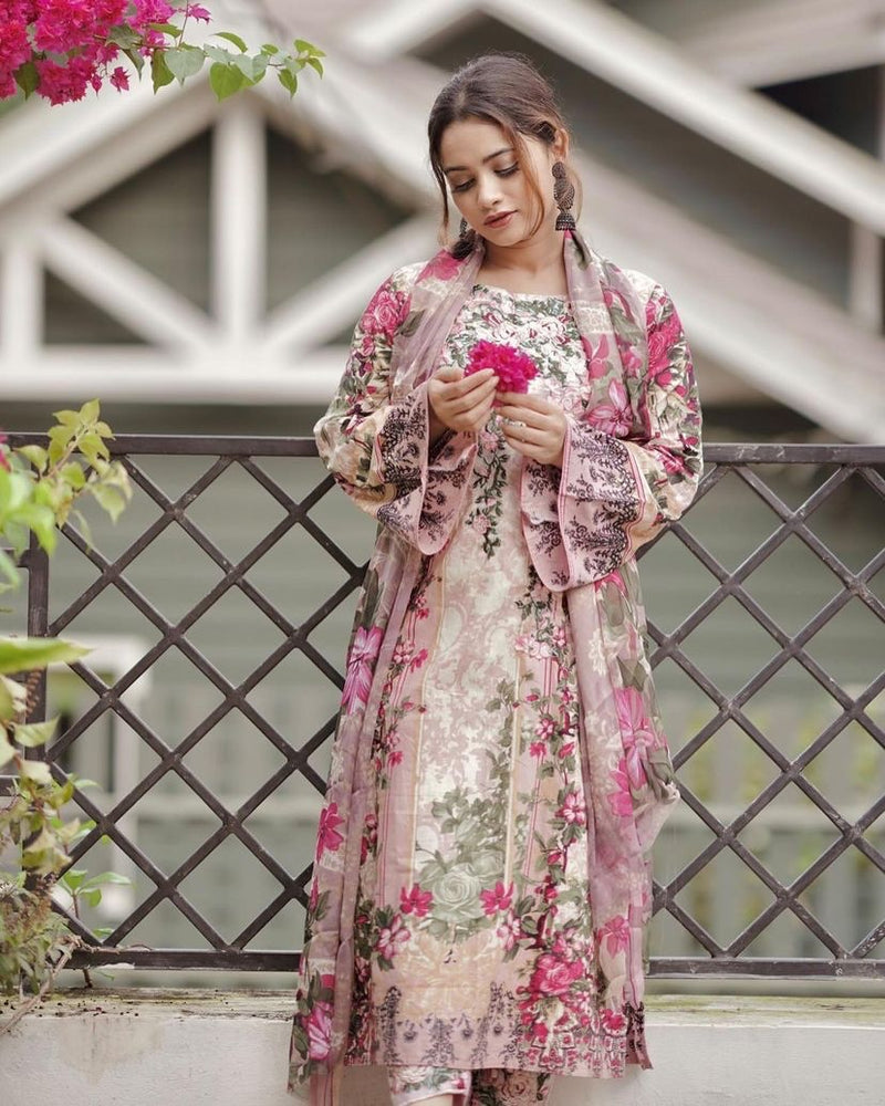 Shree Fabs Queens Court Hit Pure Cotton With Beautiful Work Stylish Designer Pakistani Festive Wear Salwar Kameez