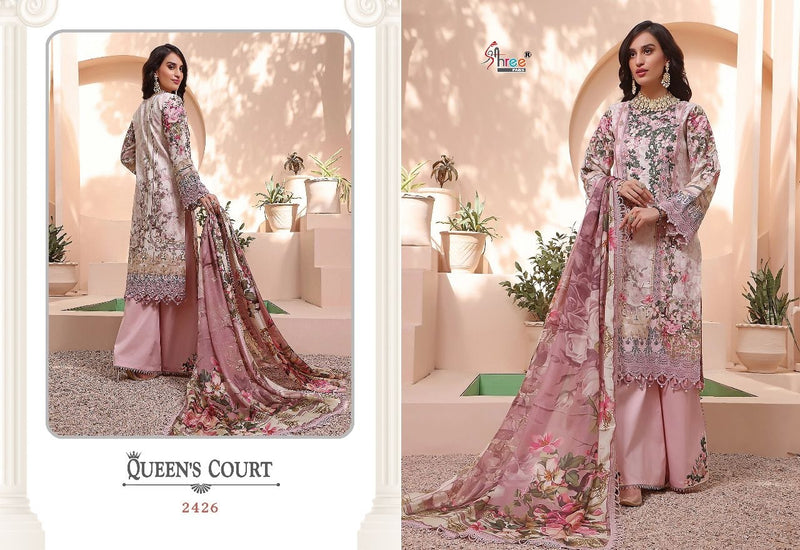 Shree Fabs Queens Court Hit Pure Cotton With Beautiful Work Stylish Designer Pakistani Festive Wear Salwar Kameez