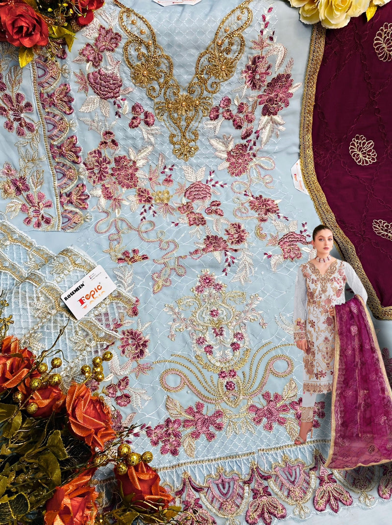 Fepic Rosemeen 5242 Georgette With Beautiful Fancy Work Stylish Designer Pakistani Salwar Kameez