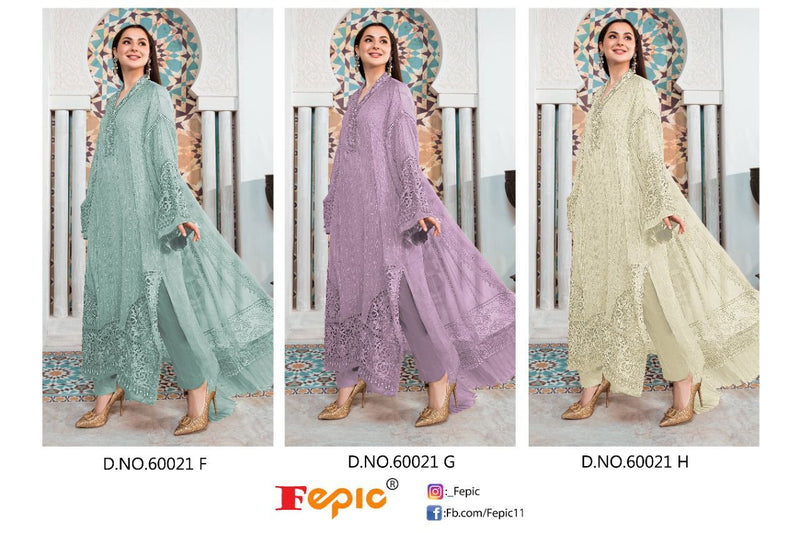 Fepic Rosemeen 60021 Georgette With Heavy Embroidery Work Stylish Designer Party Wear Salwar Kameez
