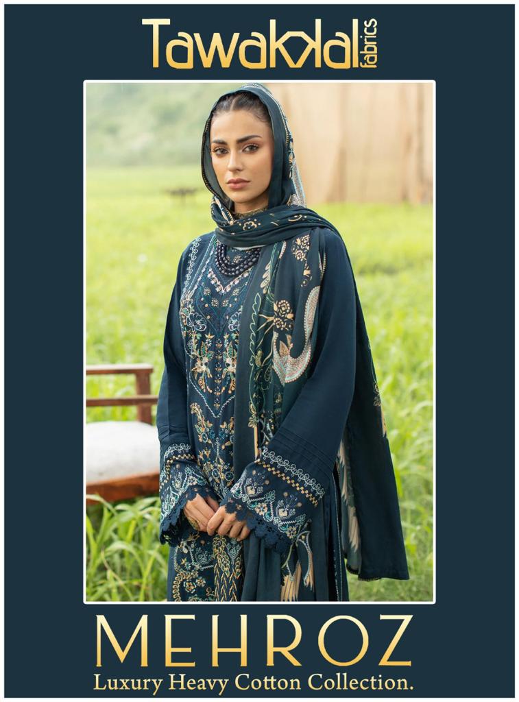 Tawakkal Fabrics Mehroz Pure Cotton With Beautiful Work Stylish Designer Casual Look Salwar Kameez