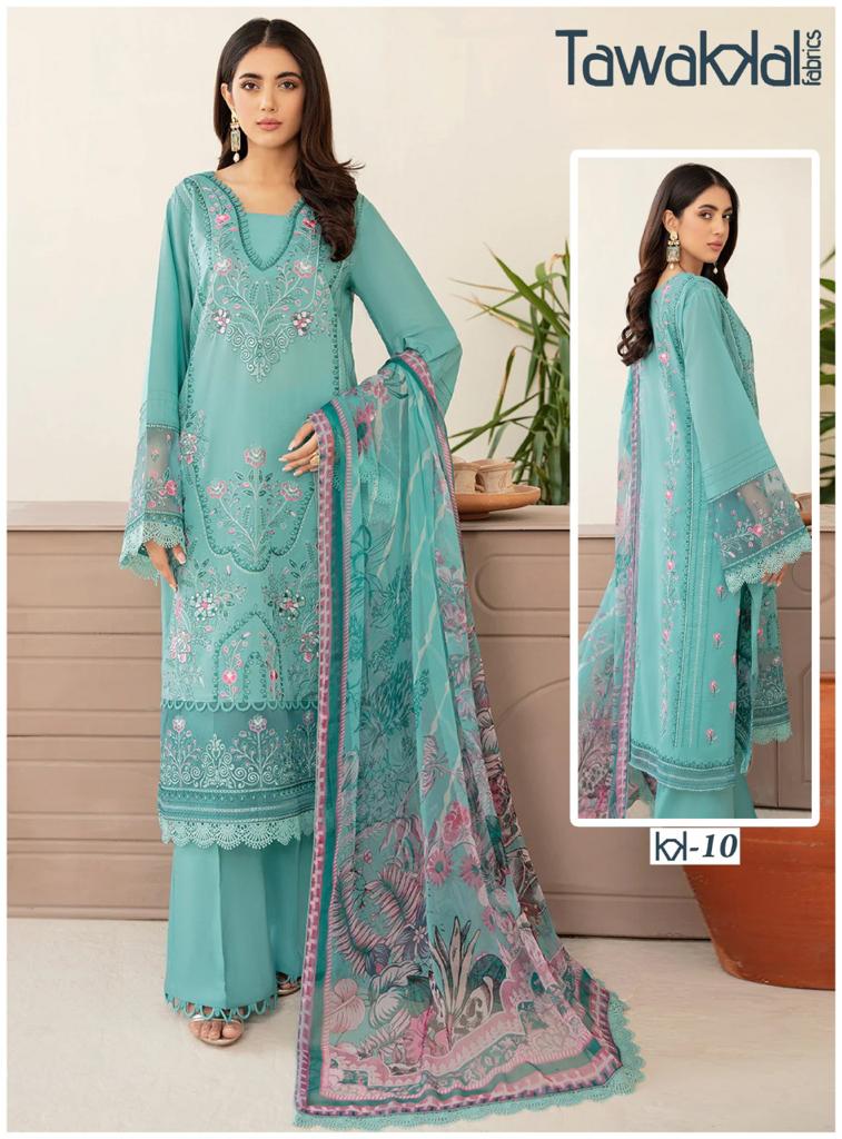 Tawakkal Fabrics Mehroz Pure Cotton With Beautiful Work Stylish Designer Casual Look Salwar Kameez