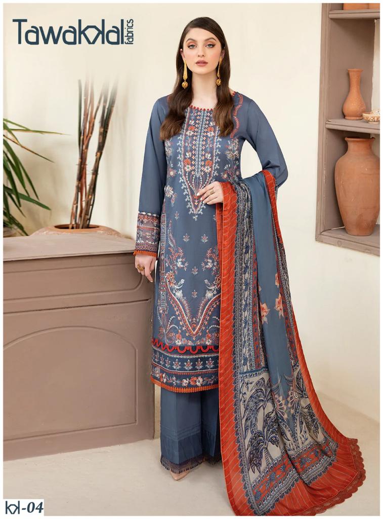 Tawakkal Fabrics Mehroz Pure Cotton With Beautiful Work Stylish Designer Casual Look Salwar Kameez
