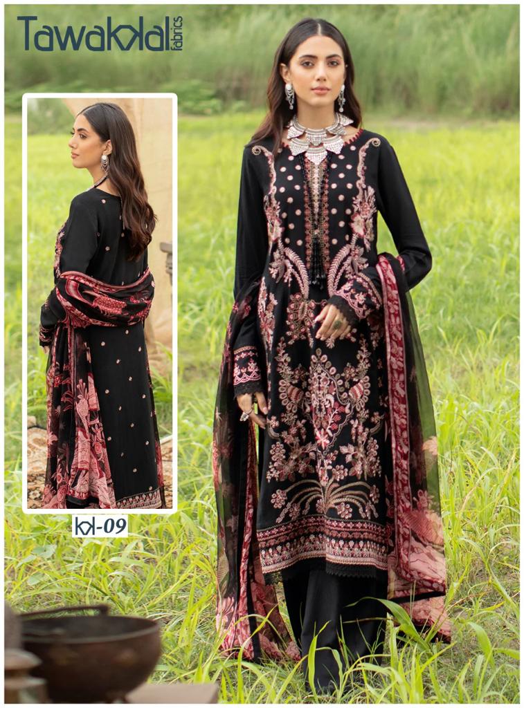 Tawakkal Fabrics Mehroz Pure Cotton With Beautiful Work Stylish Designer Casual Look Salwar Kameez