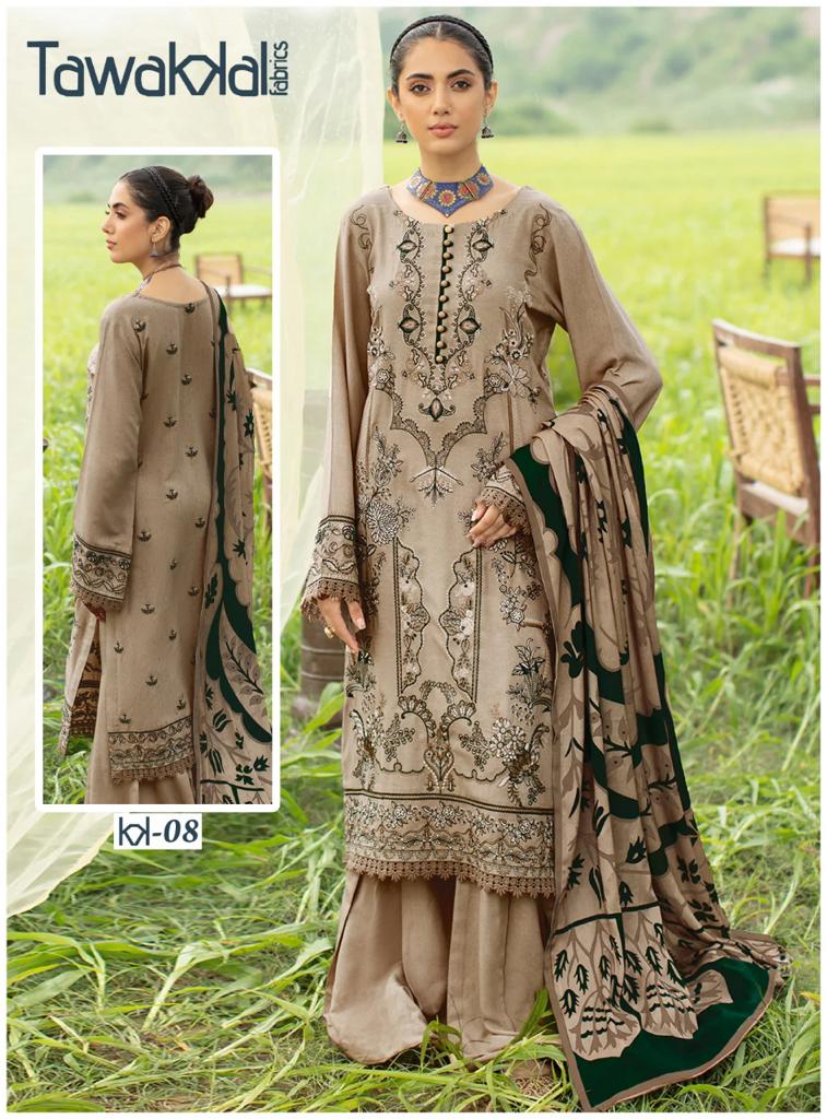 Tawakkal Fabrics Mehroz Pure Cotton With Beautiful Work Stylish Designer Casual Look Salwar Kameez