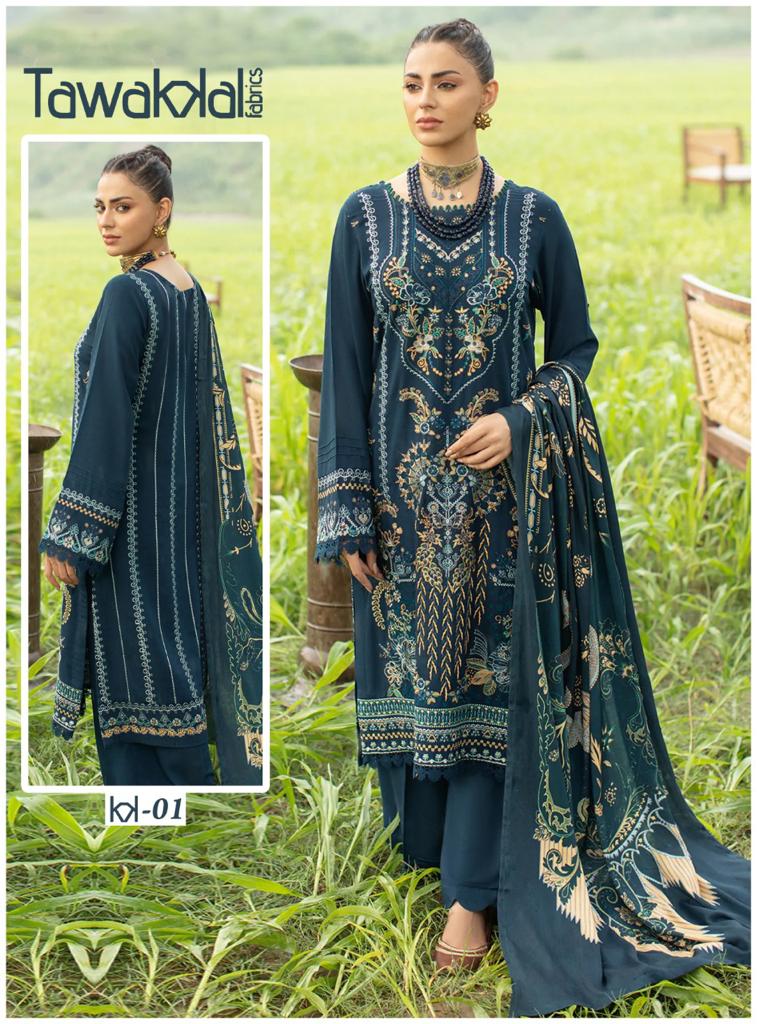 Tawakkal Fabrics Mehroz Pure Cotton With Beautiful Work Stylish Designer Casual Look Salwar Kameez