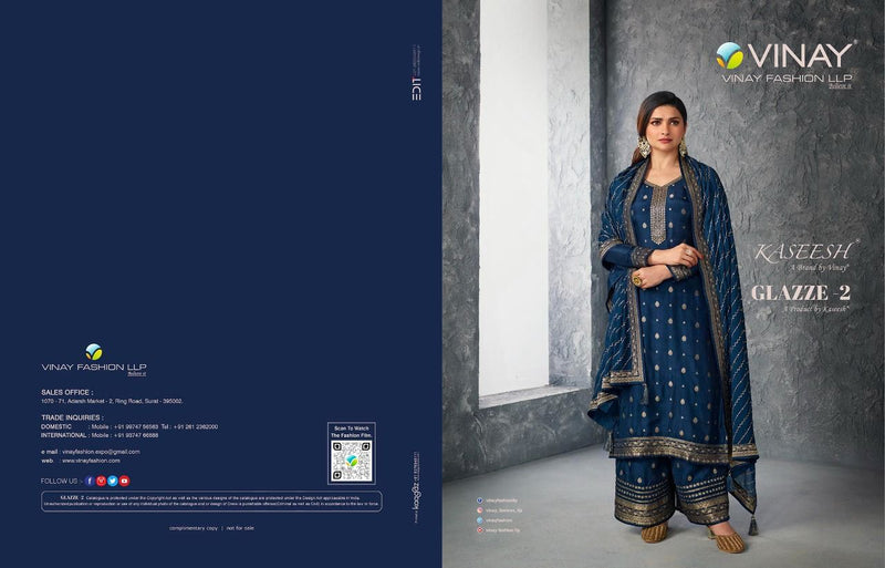 Vinay Fashion Kaseesh Glazze 2 Jacquard With Beautiful Work Stylish Designer Festive Wear Fancy Salwar Kameez