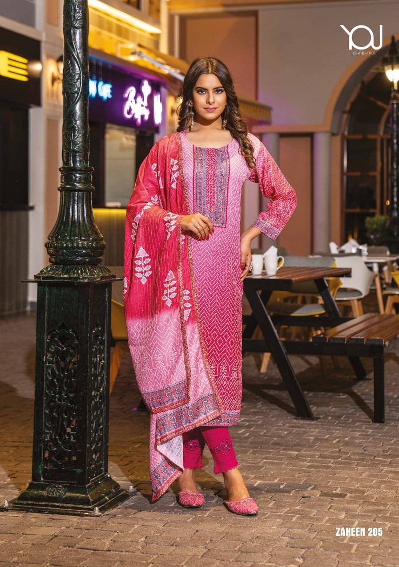 Wanna Zaheen Chanderi With Beautiful Work Stylish Designer Attractive Look Fancy Kurti