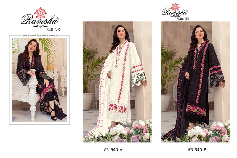 Ramsha Dno R 540 Georgette With Heavy Embroidery Work Stylish Designer Party Wear Salwar Kameez